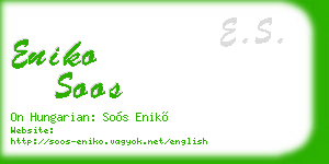 eniko soos business card