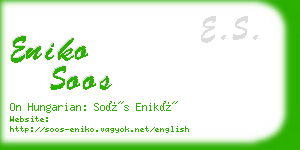 eniko soos business card